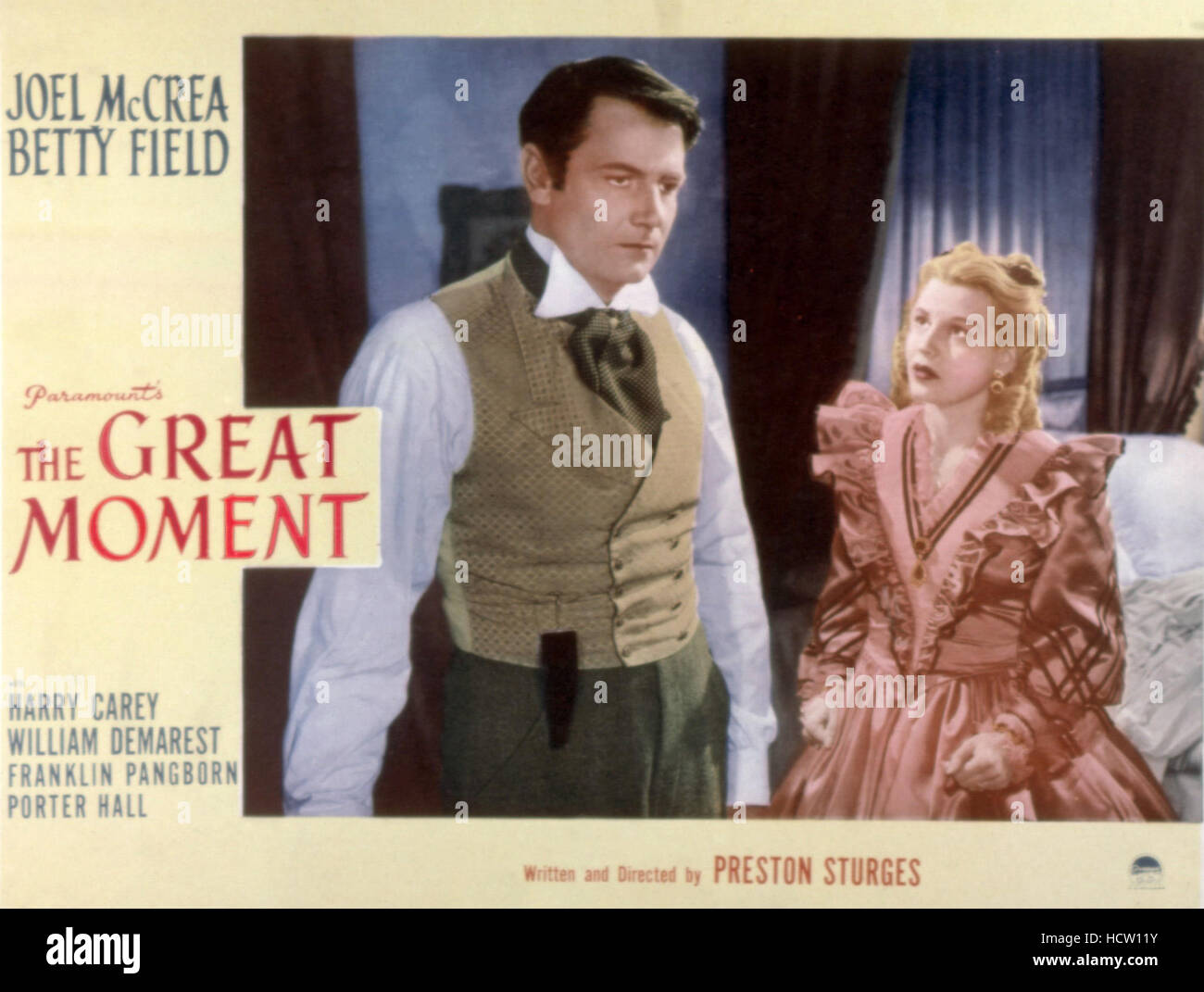 THE GREAT MOMENT, Joel McCrea, Betty Field, 1944 Stock Photo Alamy