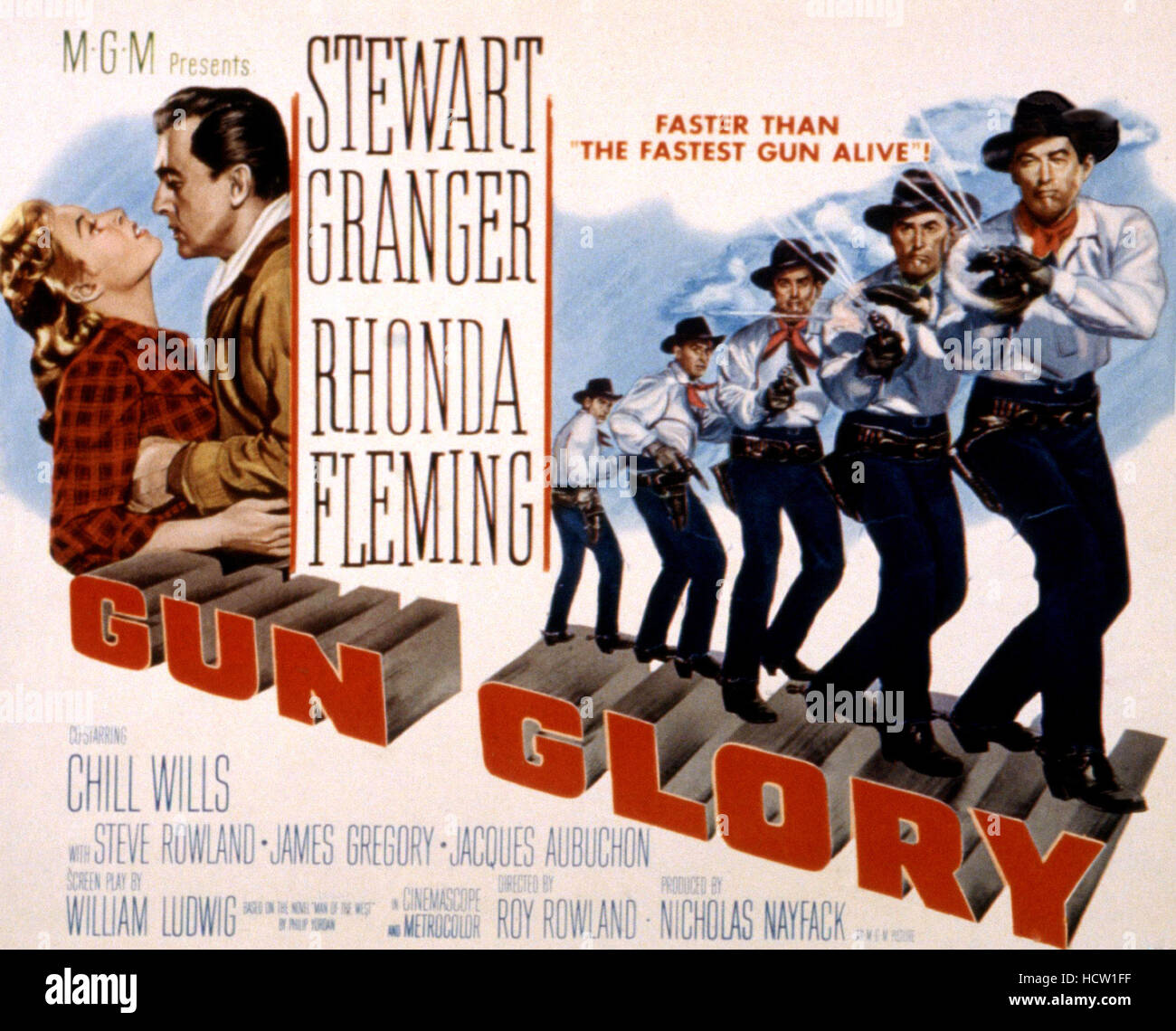 GUN GLORY, Stewart Granger, Rhonda Fleming, 1957 Stock Photo - Alamy