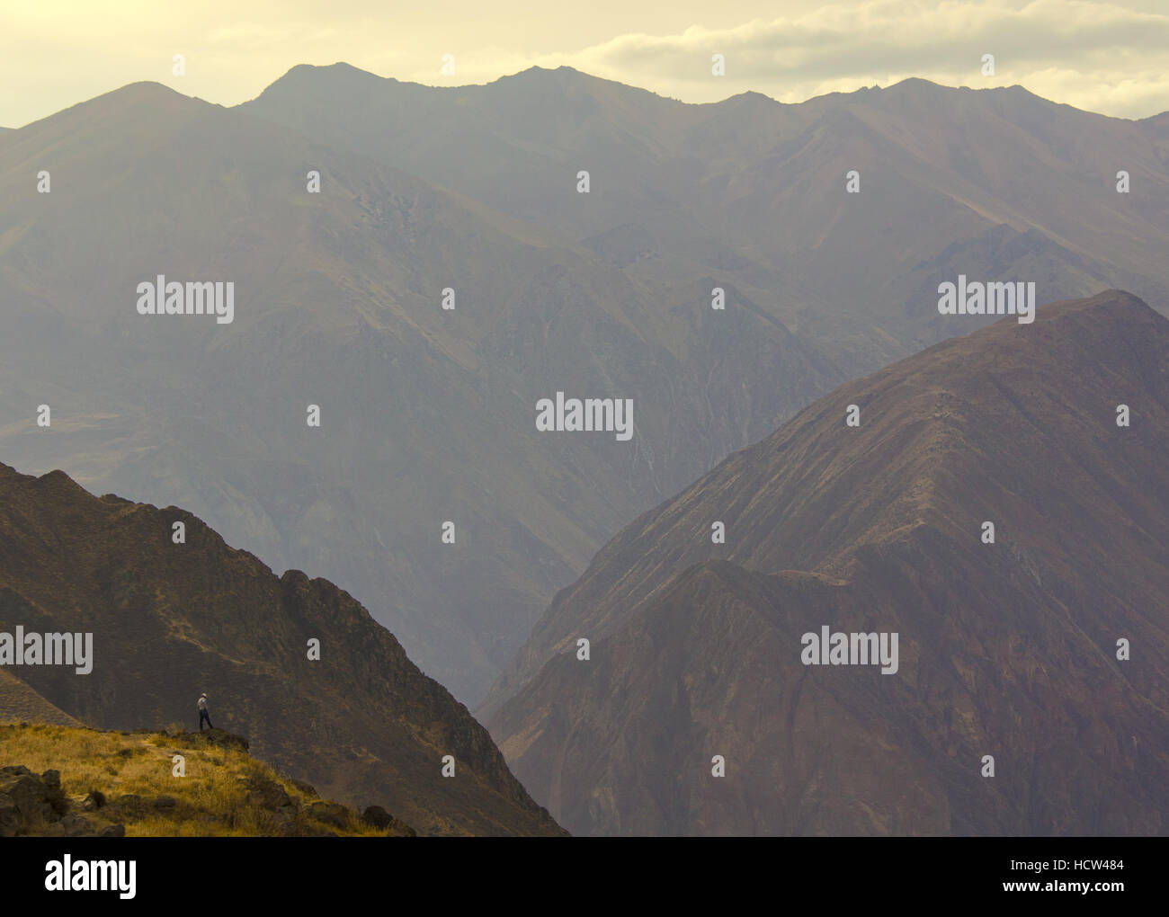 Colca Canyon Sunset Stock Photo Alamy