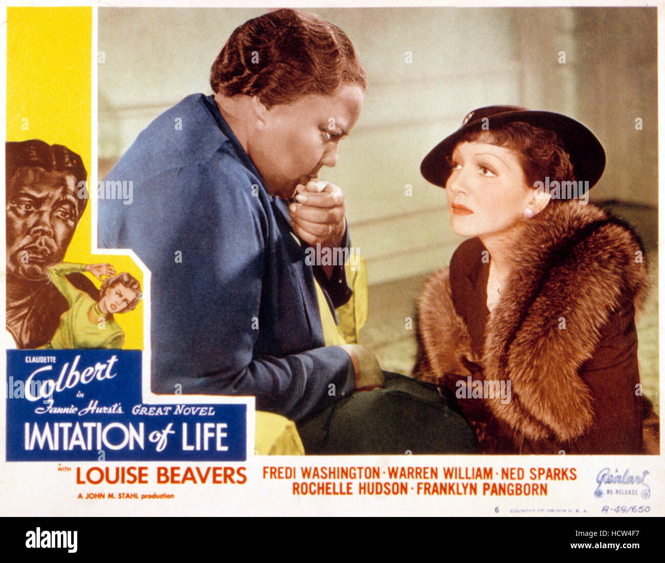 IMITATION OF LIFE, Louise Beavers, Claudette Colbert, 1934 Stock Photo