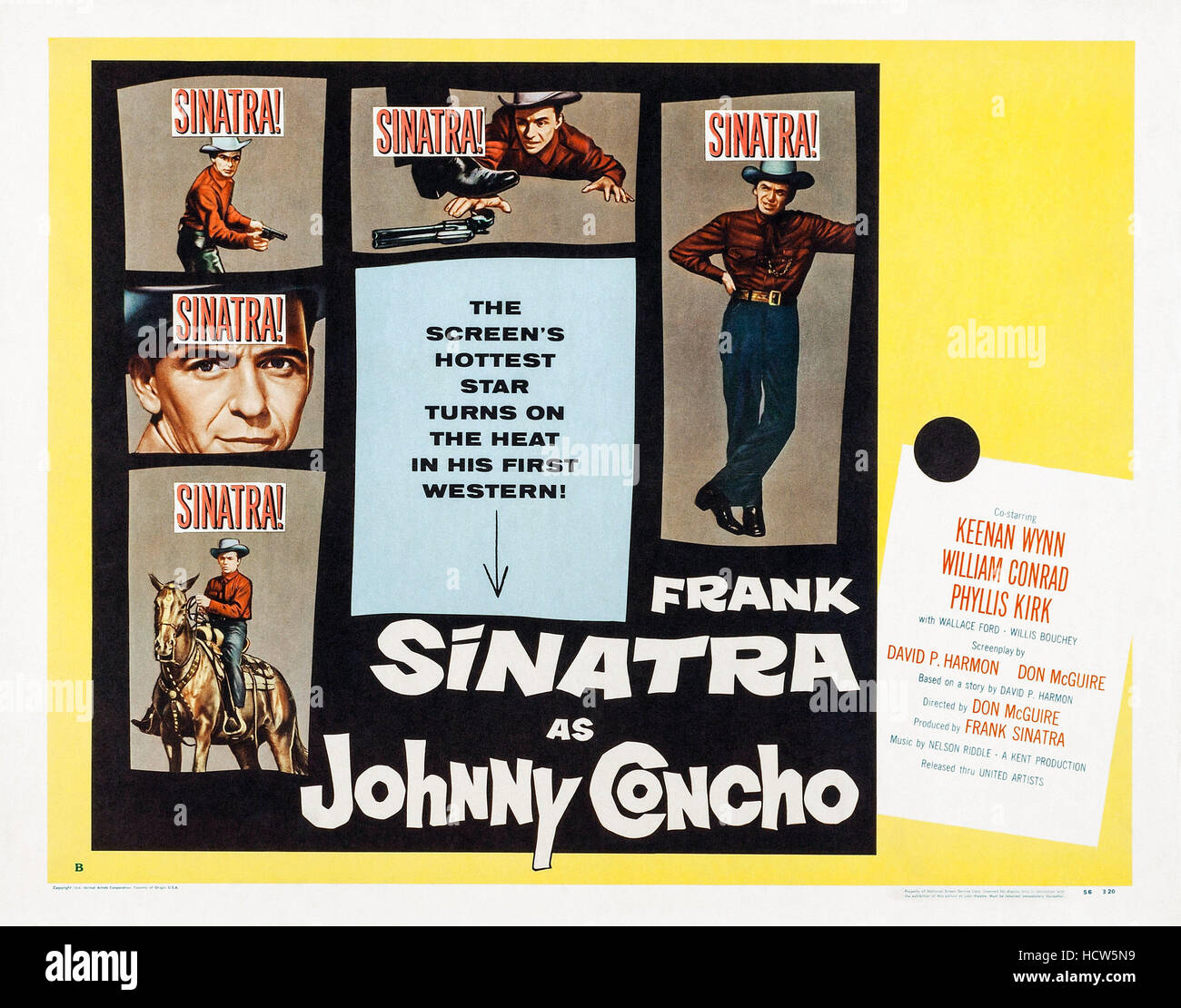 JOHNNY CONCHO, US poster art, Frank Sinatra, 1956 Stock Photo