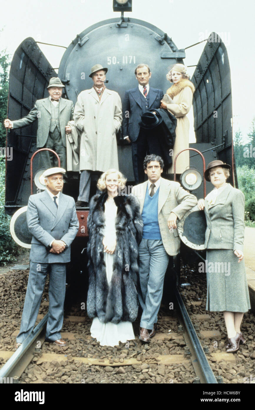 THE LADY VANISHES, front from left Herbert Lom, Cybill Shepherd