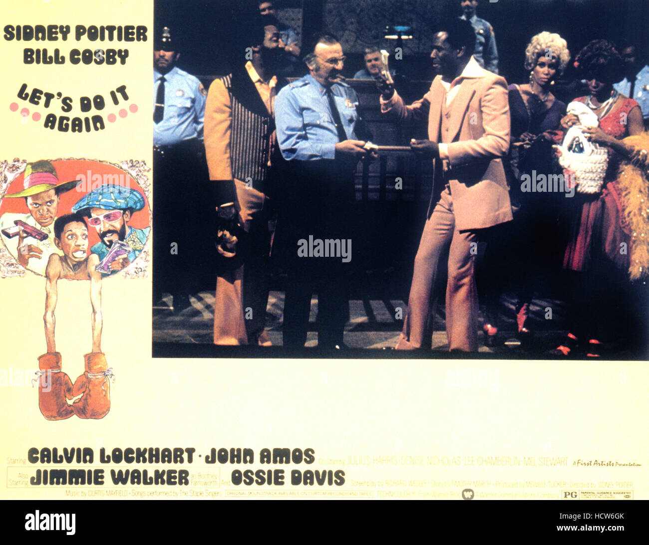 LET'S DO IT AGAIN, Bill Cosby, Sidney Poitier, etc, lobbycard poster ...