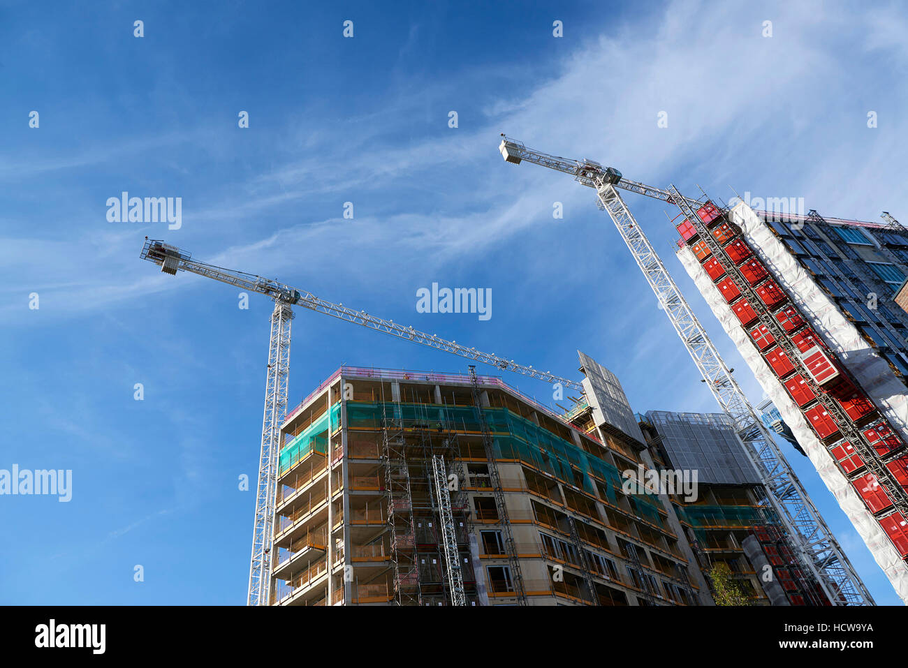 Residential apartment Construction at Royal Arsenal, Woolwich, South East London, UK Stock Photo