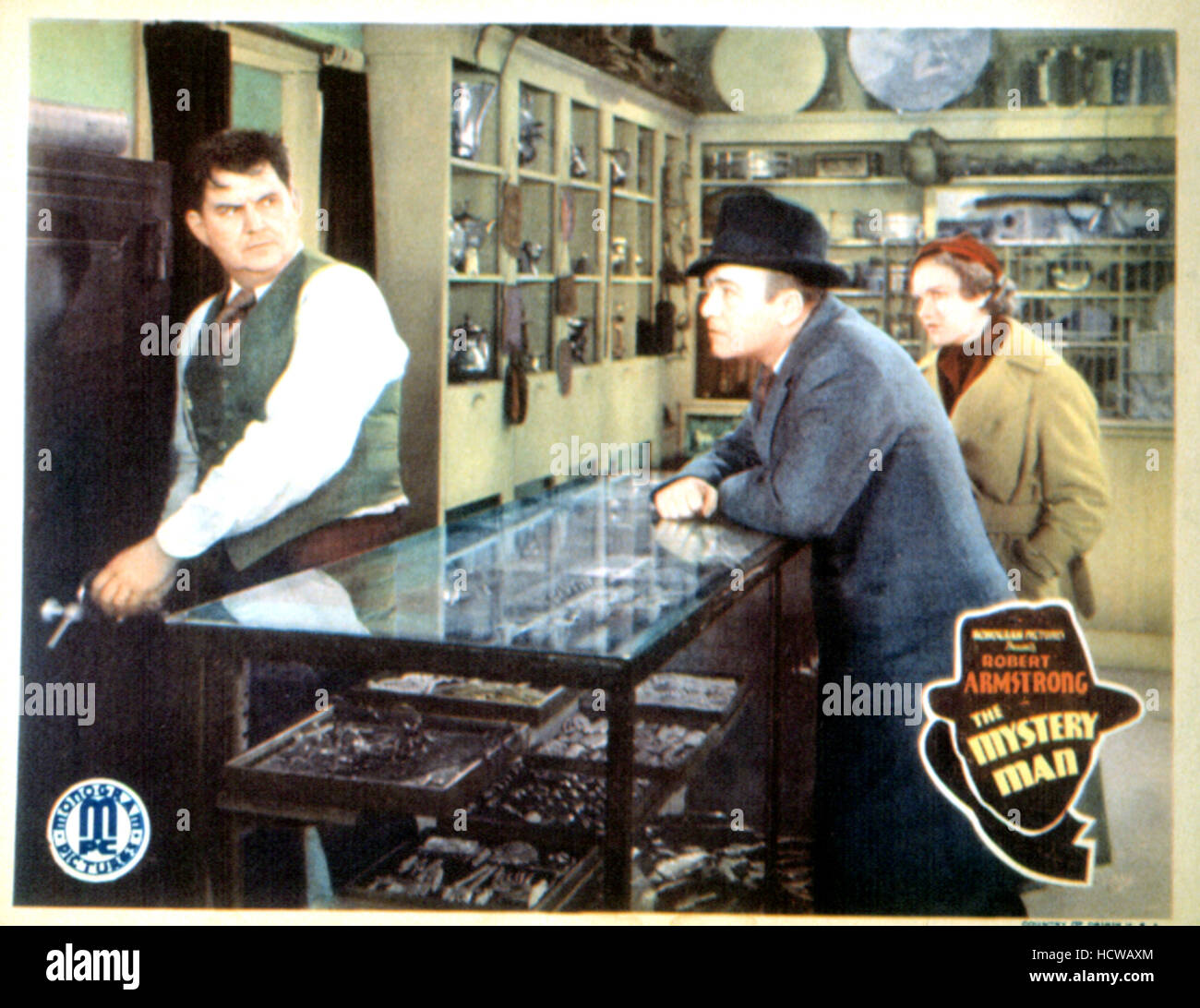 THE MYSTERY MAN, Otto Fries, Robert Armstrong, Maxine Doyle, 1935 Stock