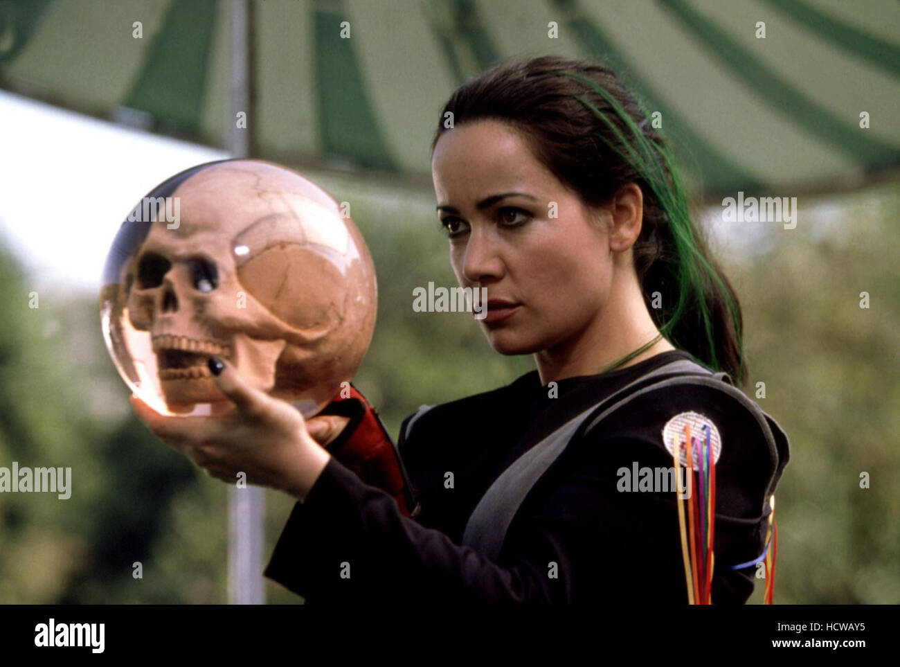 MYSTERY MEN, Janeane Garofalo, 1999, skull in a bowling ball Stock