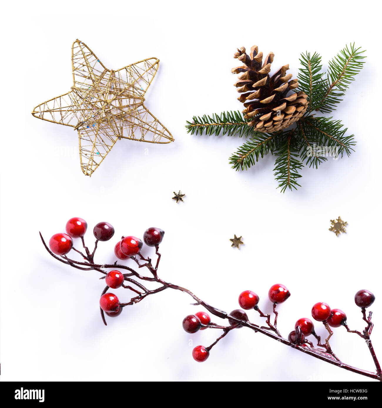 Christmas ornament on white background; holiday design element Stock Photo
