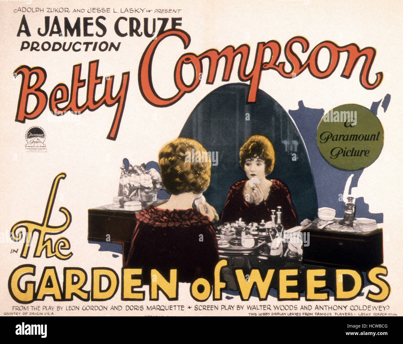 THE GARDEN OF WEEDS, Betty Compson, 1924 Stock Photo - Alamy