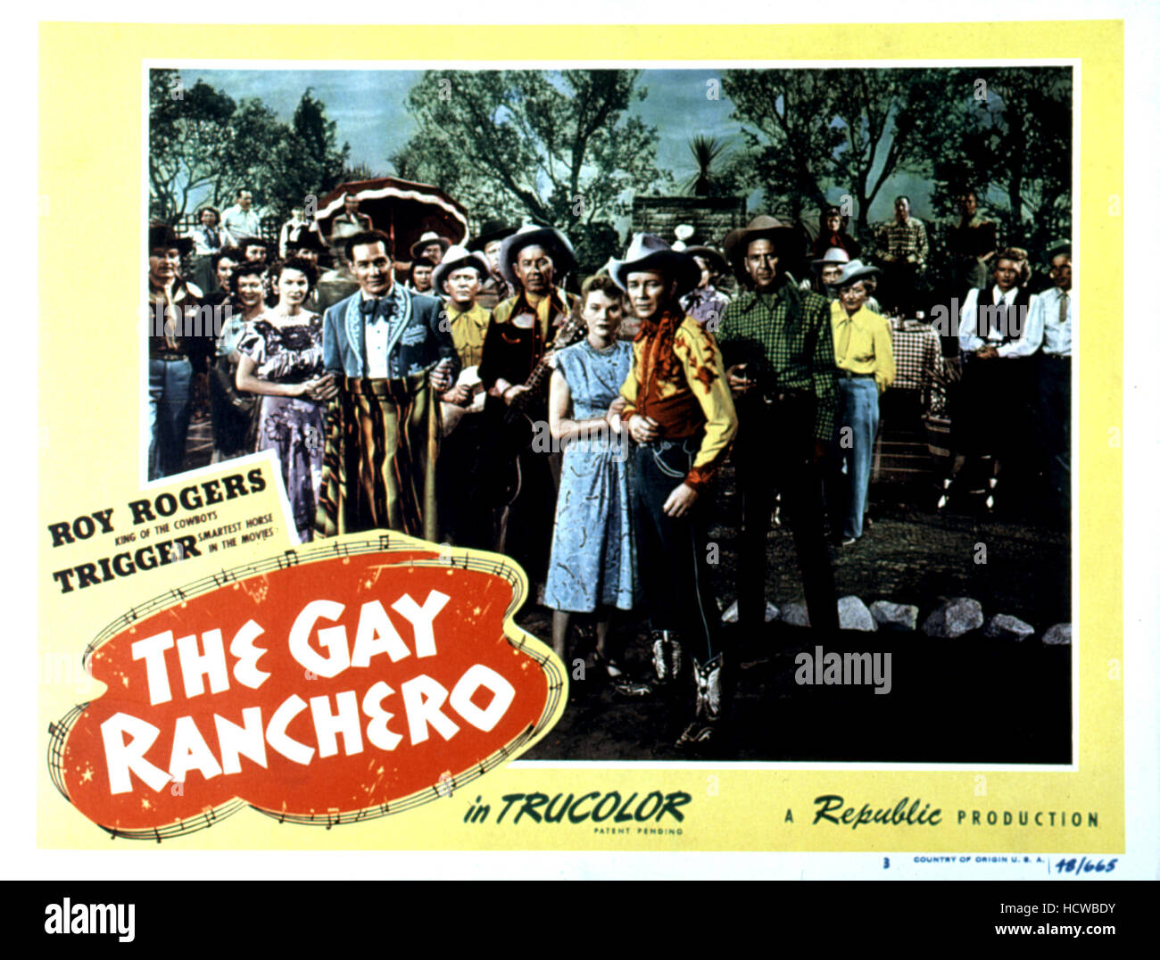 THE GAY RANCHERO, Estelit Rodriguez, Tito Guizar (both, left), Jane Frazee,  Roy Rogers (both, center), 1948 Stock Photo - Alamy