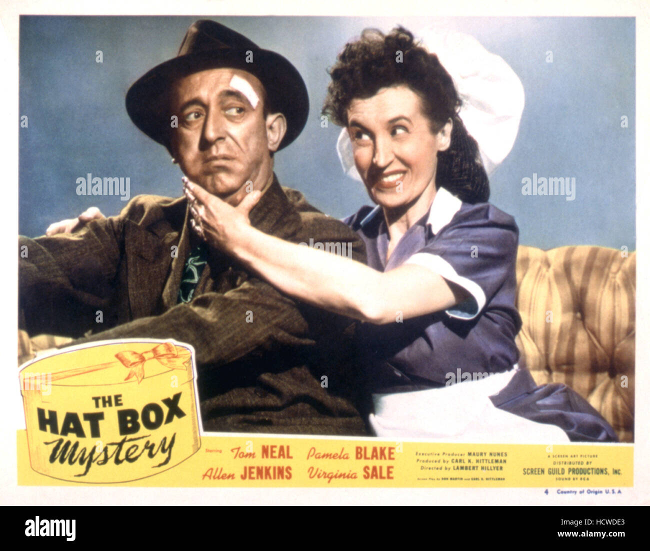 THE HAT BOX MYSTERY, Allen Jenkins, Pamela Blake, 1947 Stock Photo Alamy