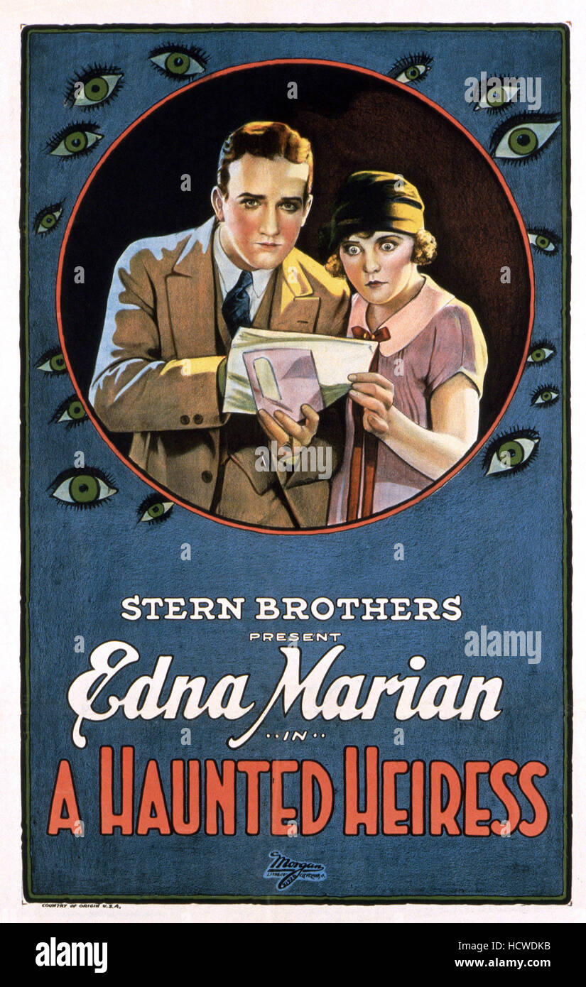 A HAUNTED HEIRESS, Edna Marion (right), 1926 Stock Photo Alamy