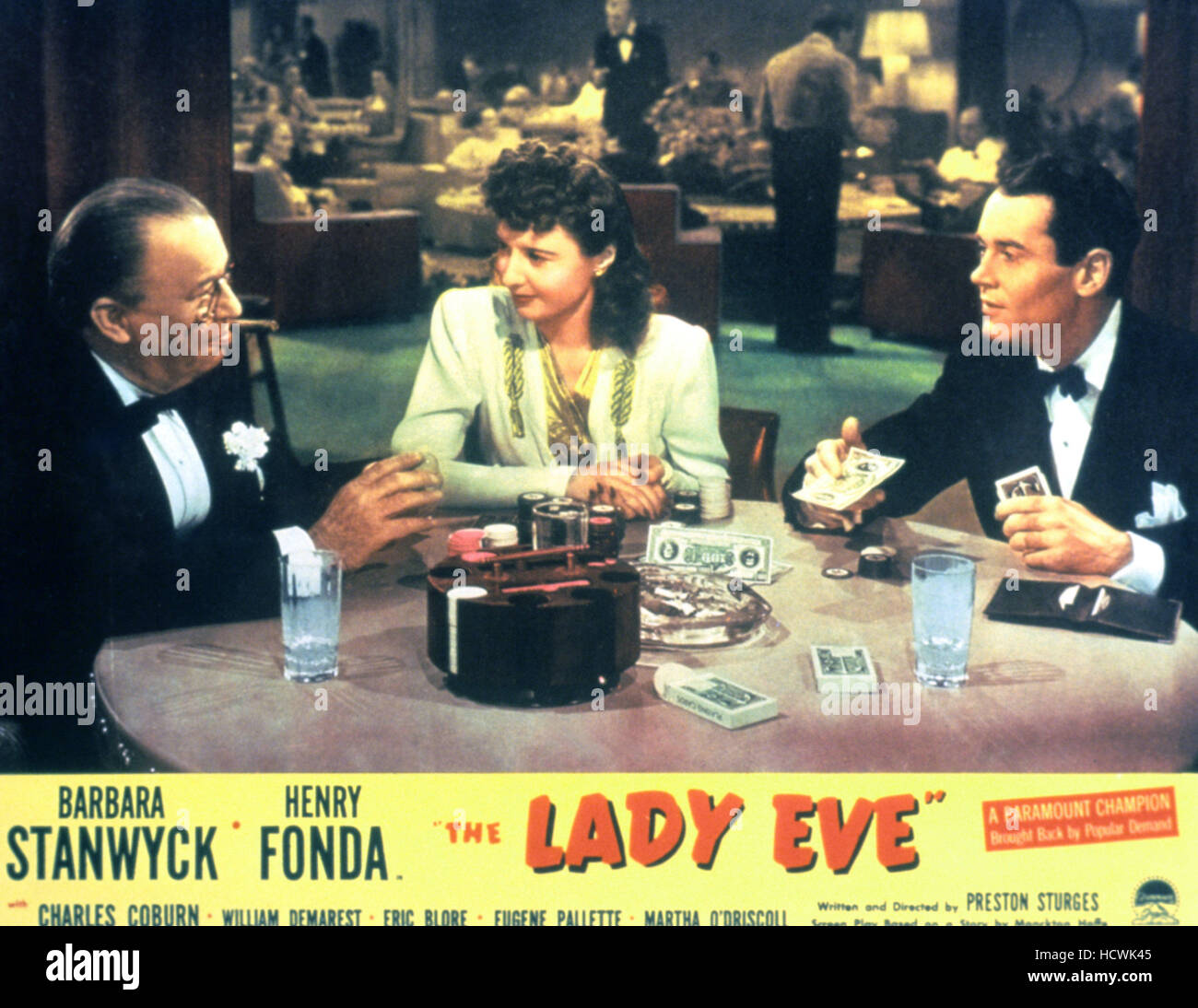the-lady-eve-charles-coburn-barbara-stanwyck-henry-fonda-1941-stock