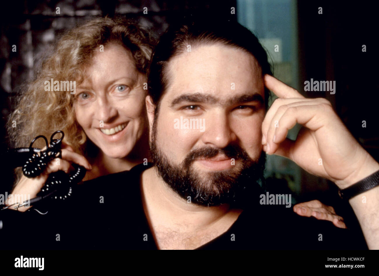 THE LAWNMOWER MAN, director Brett Leonard (right), 1992. ©New Line