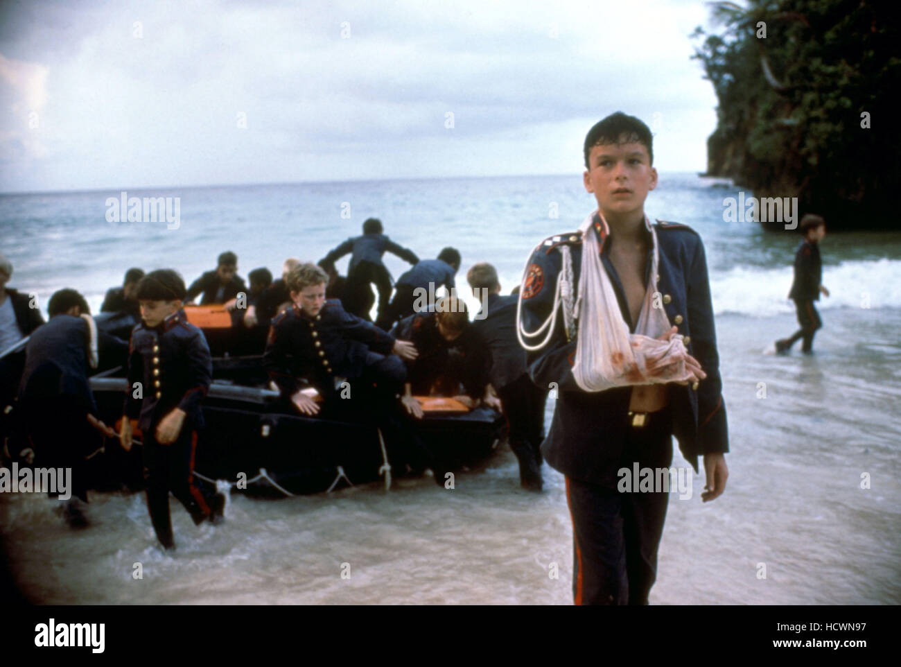 LORD OF THE FLIES, Balthazar Getty (foreground, right), 1990. ©Columbia