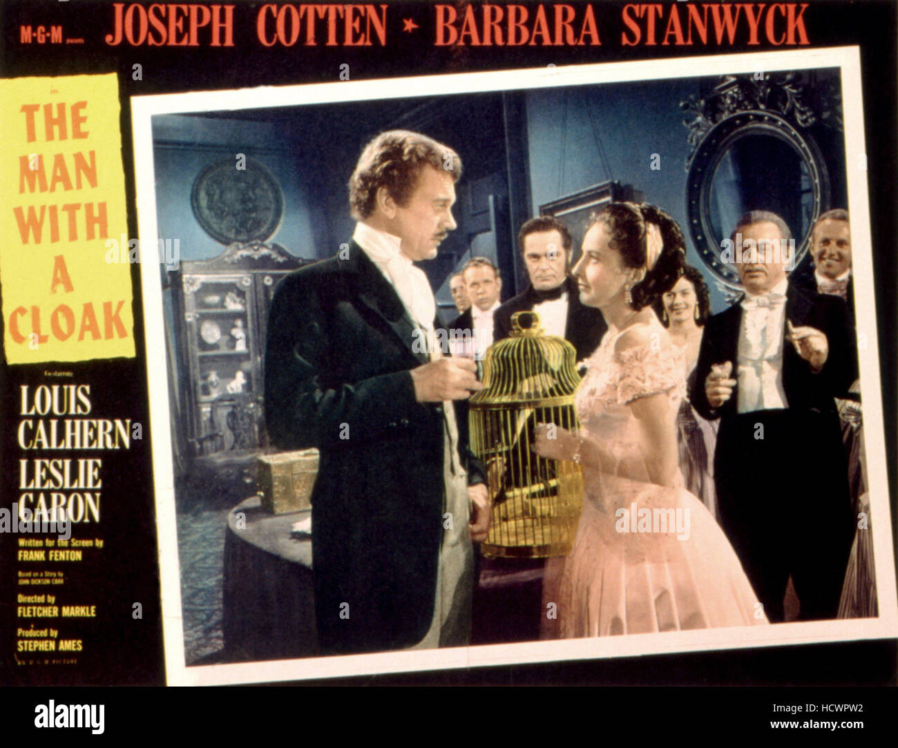 THE MAN WITH A CLOAK, Joseph Cotten, Barbara Stanwyck, 1951 Stock Photo ...