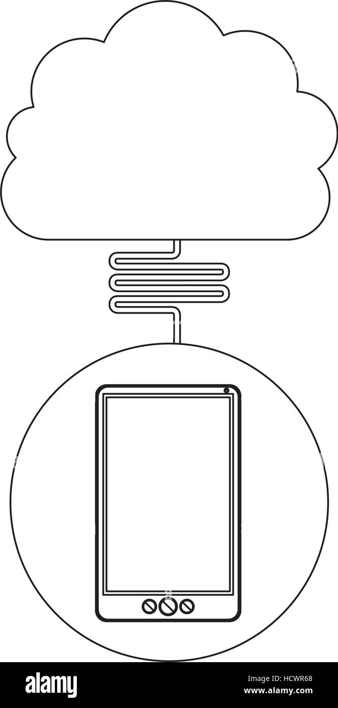 Cloud computing icon Black and White Stock Photos & Images - Alamy