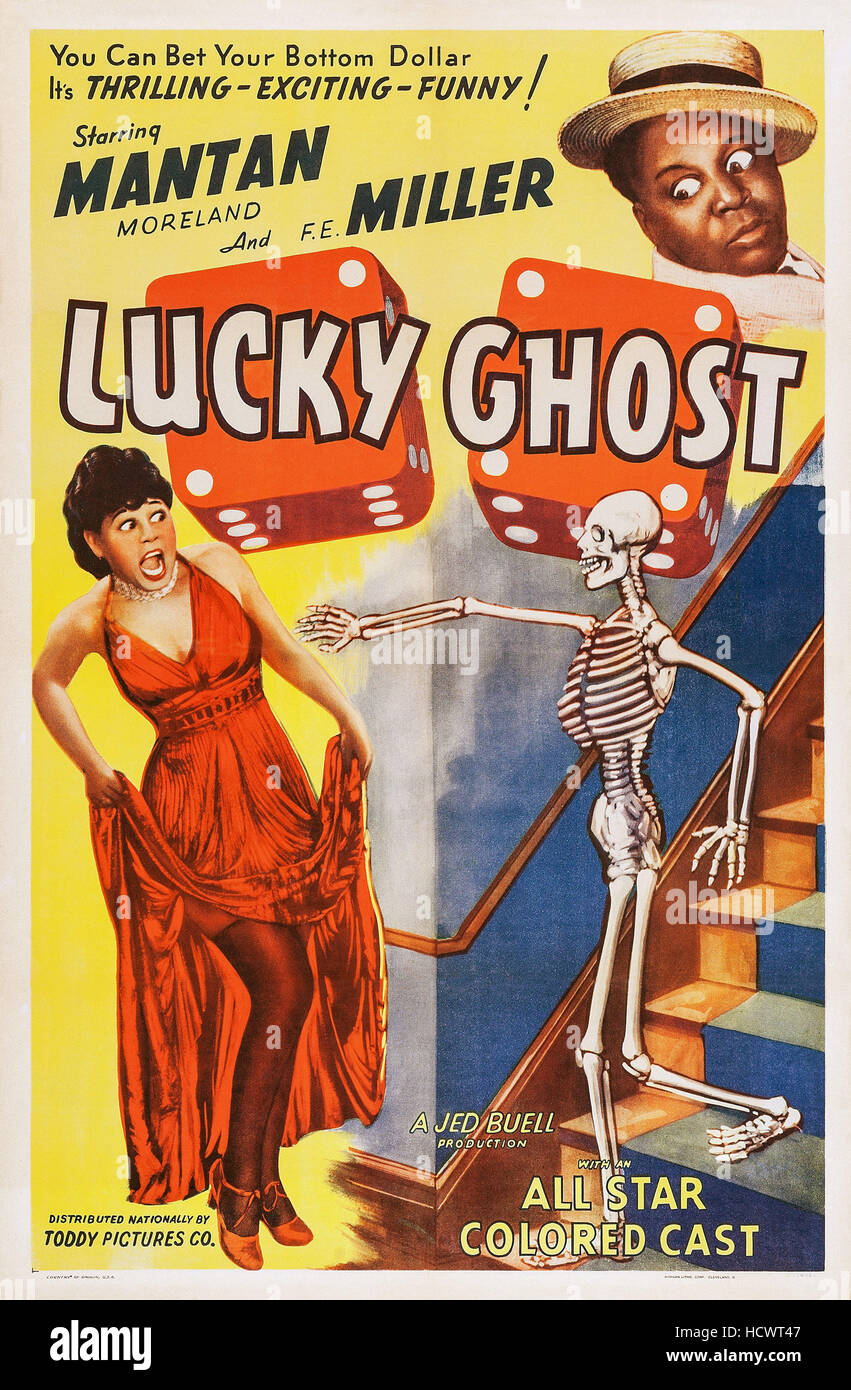LUCKY GHOST, (aka LADY LUCK), US poster art, from left: Florence O