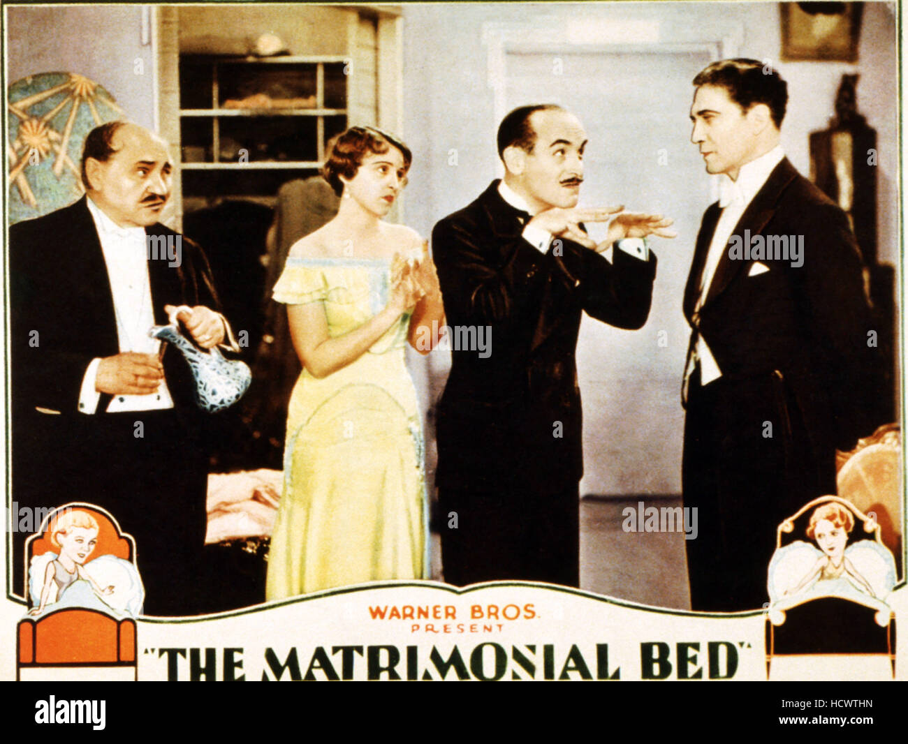 THE MATRIMONIAL BED, 2nd from left: Florence Eldridge, second from right: James Gleason, far right: Arthur Edmund Carew on Stock Photo