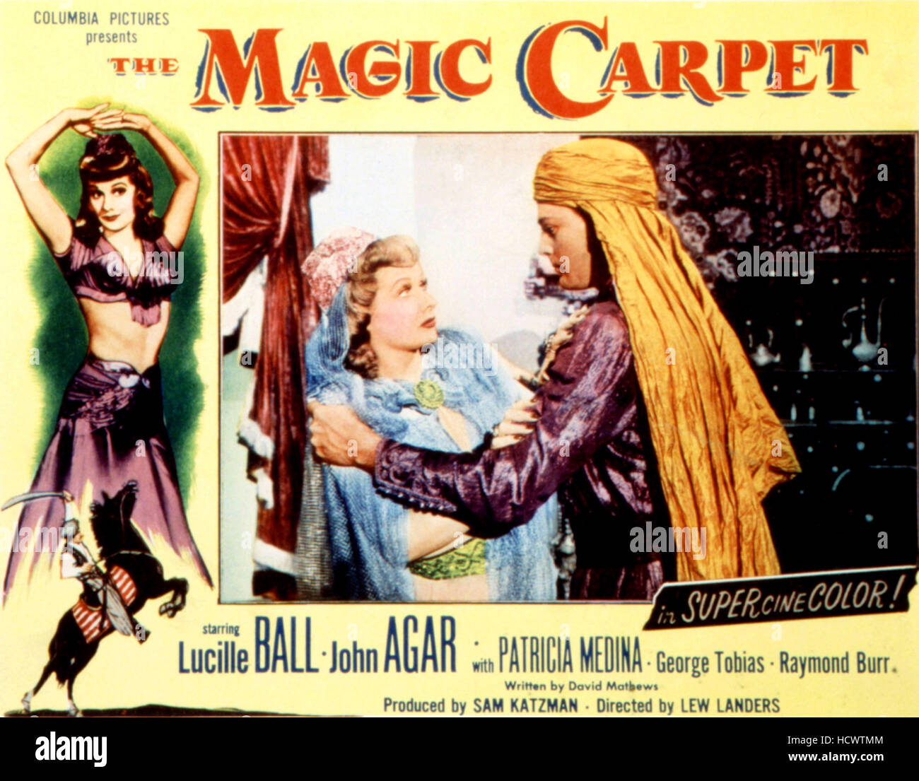 THE MAGIC CARPET, Lucille Ball, John Agar, 1951 Stock Photo - Alamy