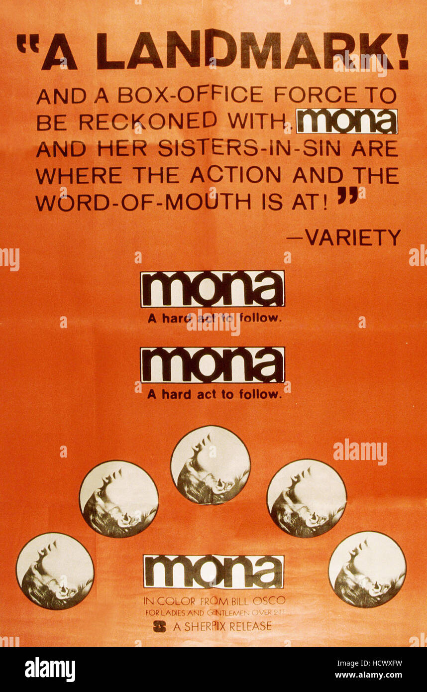 MONA: THE VIRGIN NYMPH, US poster, 1970 Stock Photo - Alamy