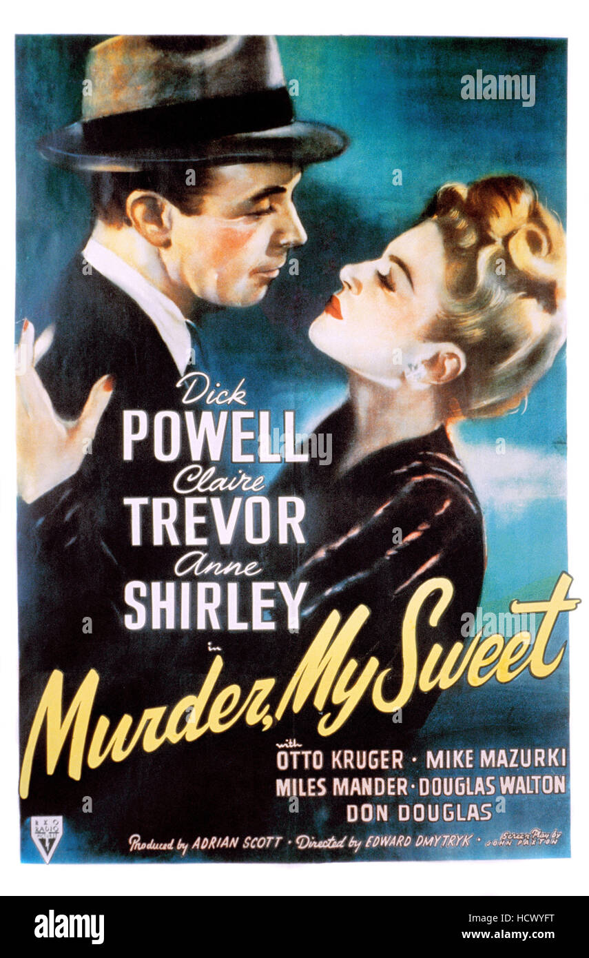 MURDER, MY SWEET, Dick Powell, Claire Trevor, 1944 Stock Photo - Alamy