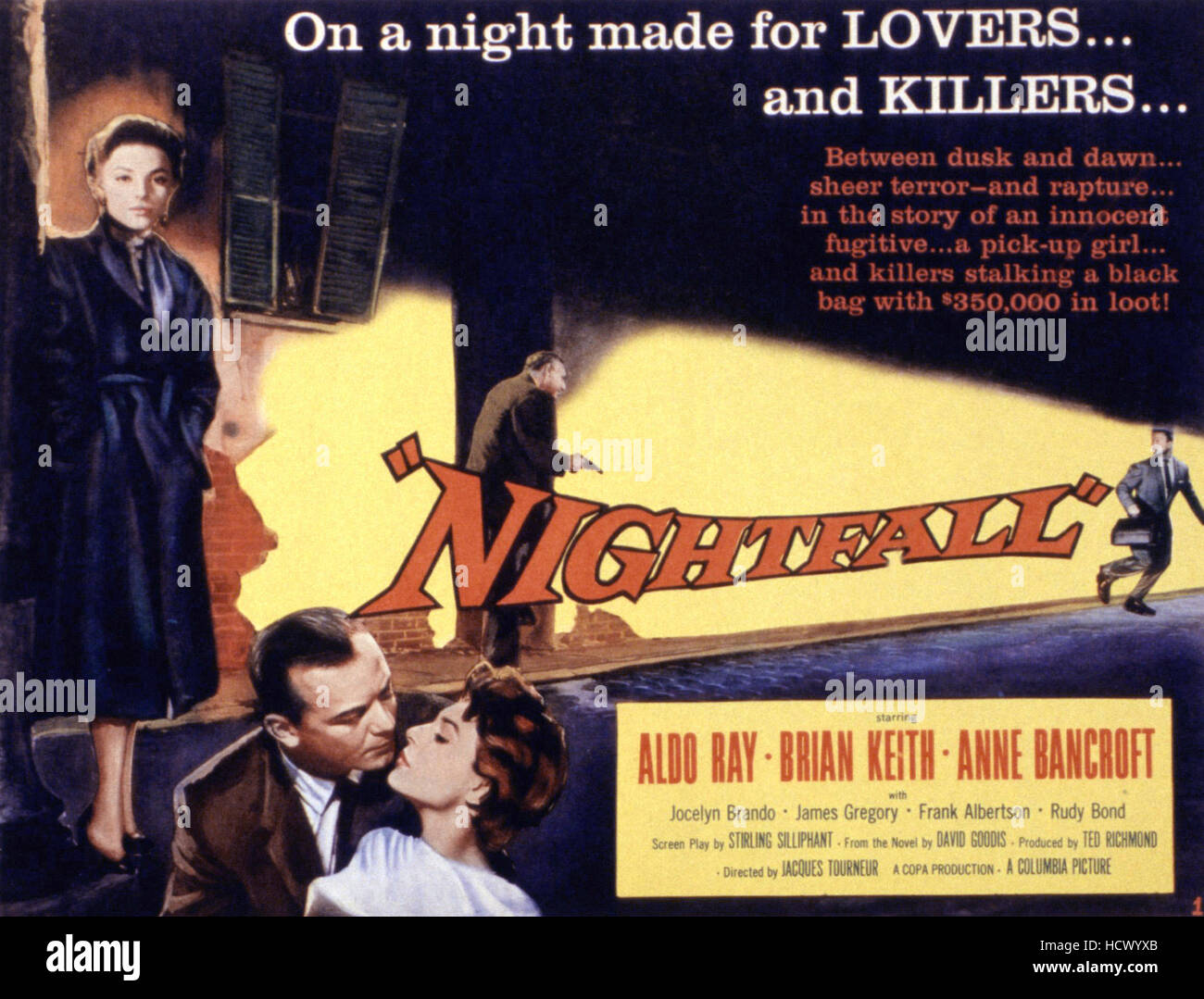 NIGHTFALL, Aldo Ray, Anne Bancroft, 1957 Stock Photo - Alamy