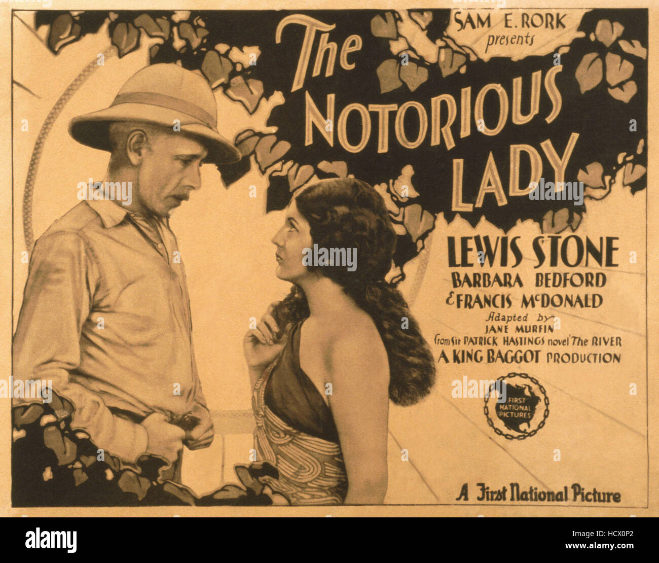 THE NOTORIOUS LADY, US poster, from left: Lewis Stone, Barbara Bedford