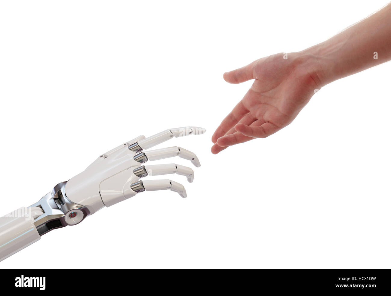 Human and Robot Hands Reaching Artificial Intelligence Partnership ...