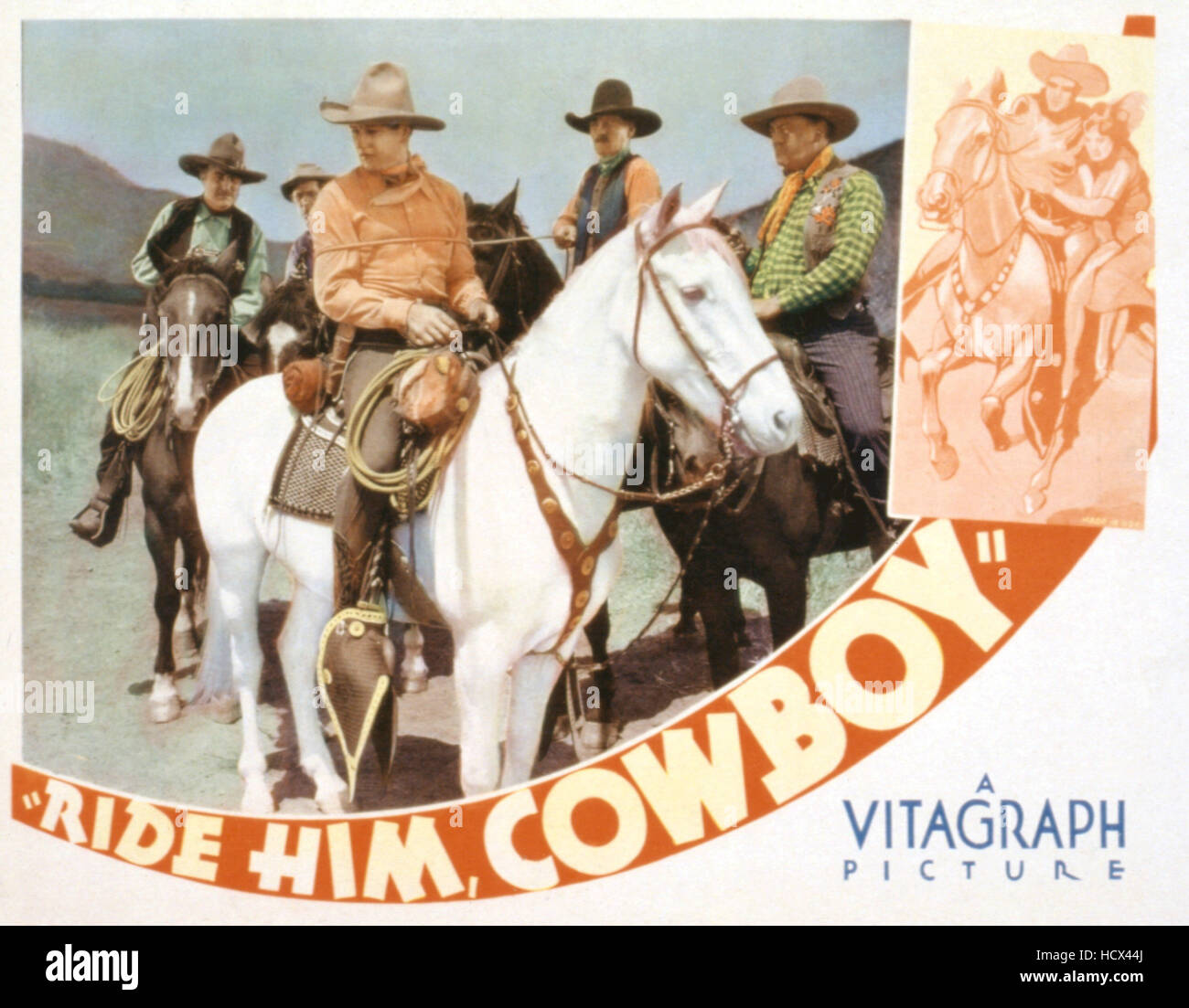 RIDE HIM, COWBOY, John Wayne, Duke the Horse, 1932 Stock Photo Alamy