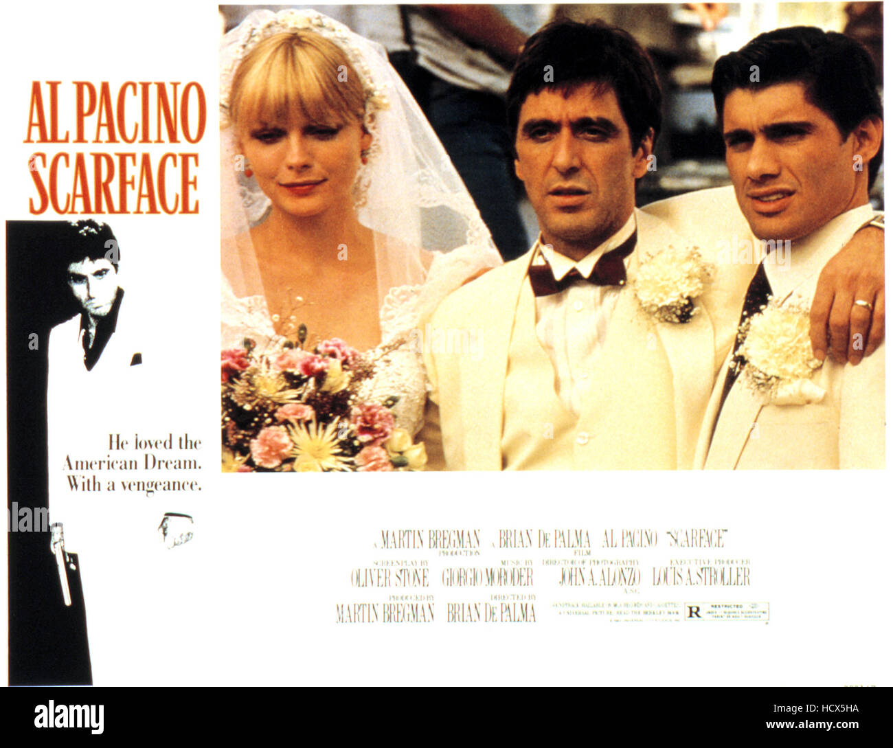 SCARFACE, Michelle Pfeiffer, Al Pacino, Steven Bauer, 1983. (c