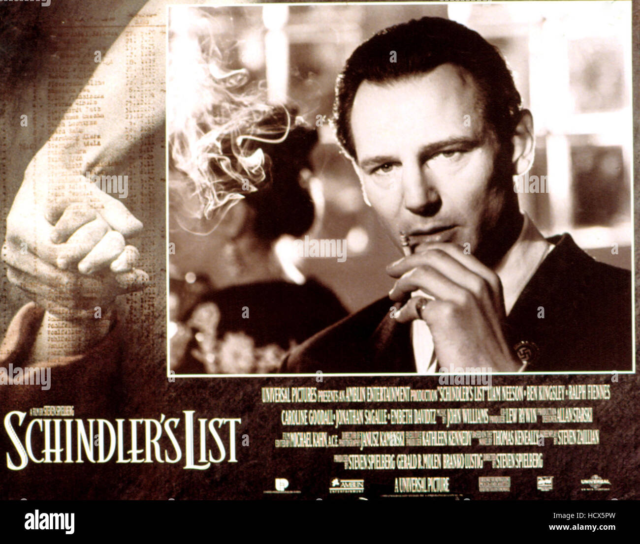 SCHINDLER'S LIST, Liam Neeson, 1993 Stock Photo Alamy