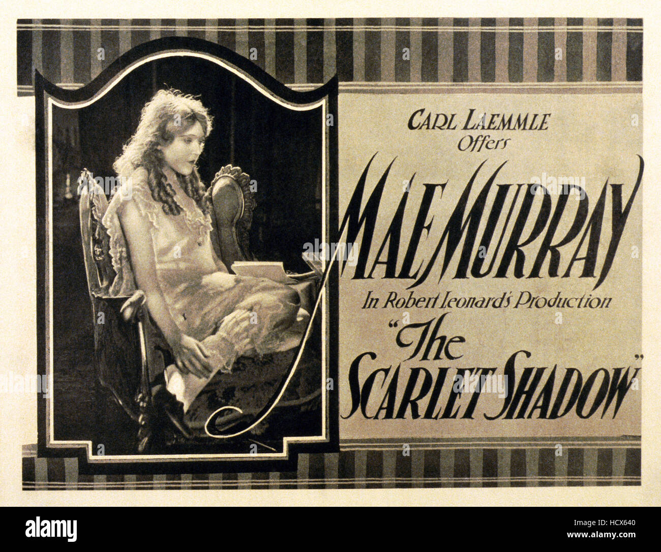 THE SCARLET SHADOW, US lobbycard, Mae Murray, 1919 Stock Photo - Alamy