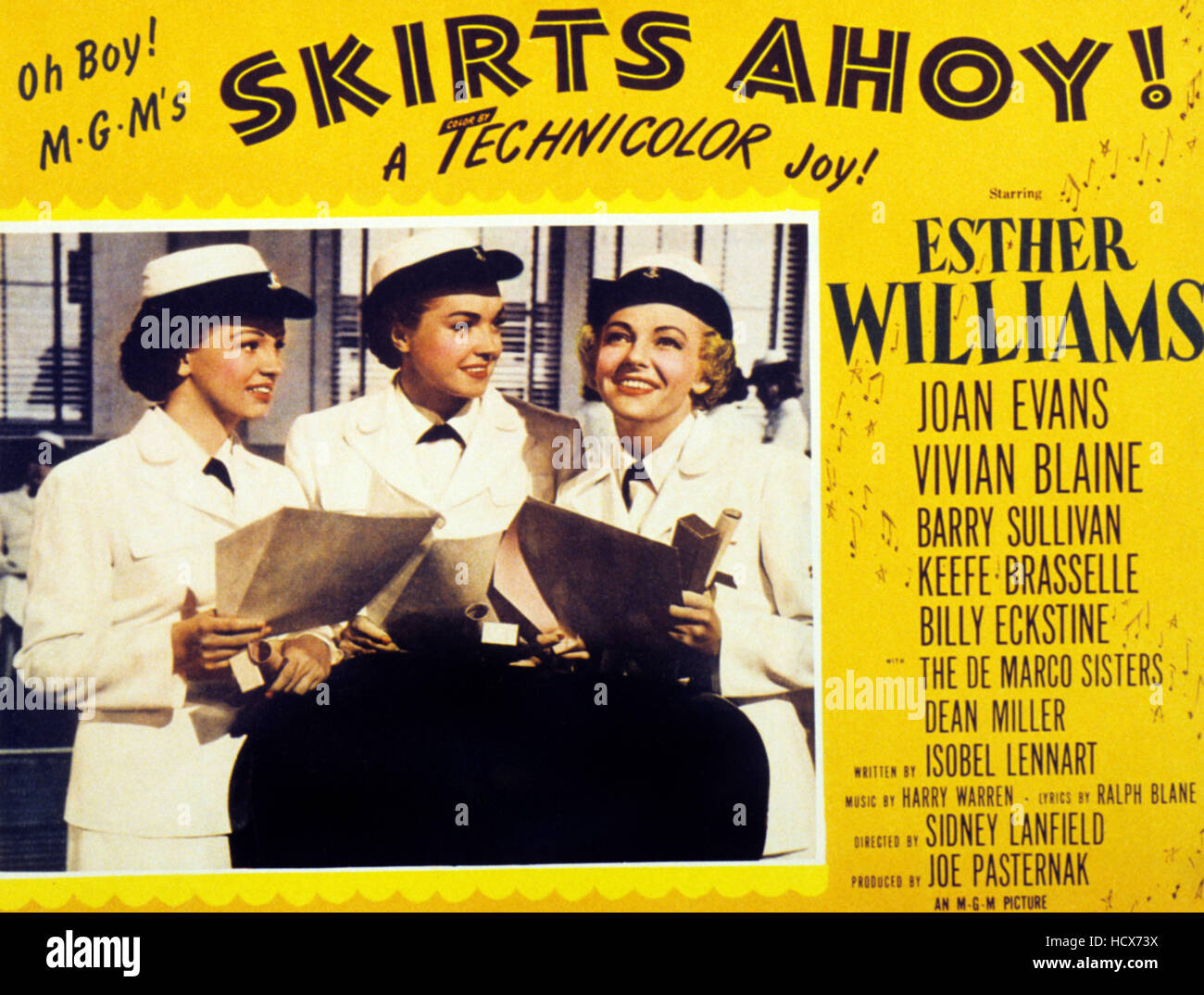 SKIRTS AHOY!, lr Joan Evans, Esther Williams, Vivian Blaine on