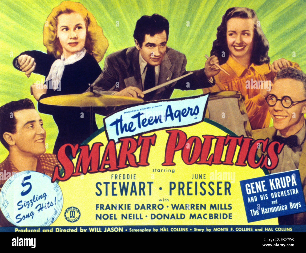 SMART POLITICS, from left, Freddie Stewart, June Preisser, Gene Krupa ...