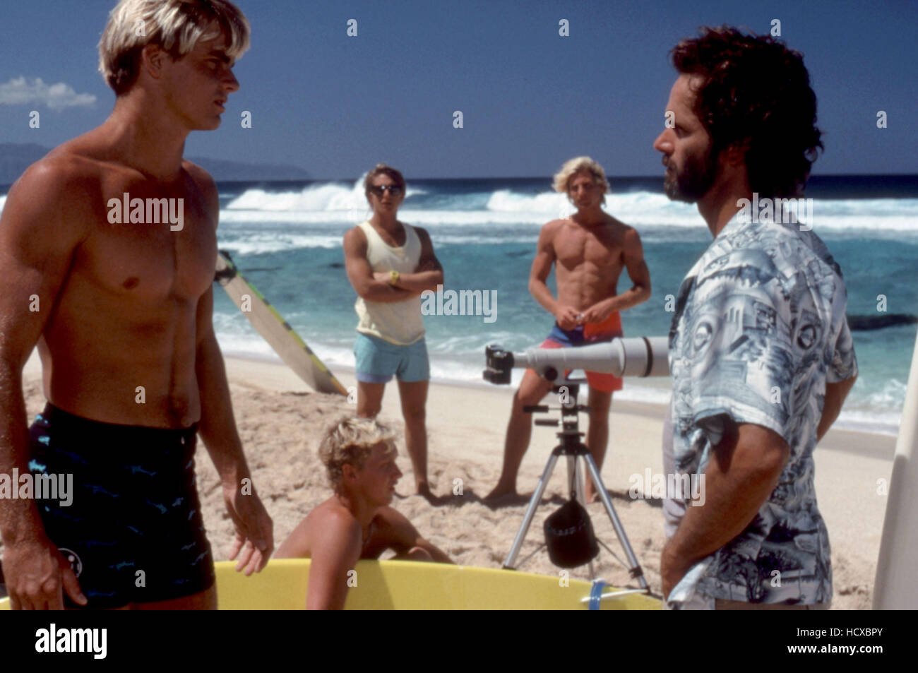 NORTH SHORE, Laird John Hamilton, Matt Adler (bottom left), Robbie Page (background, left), John