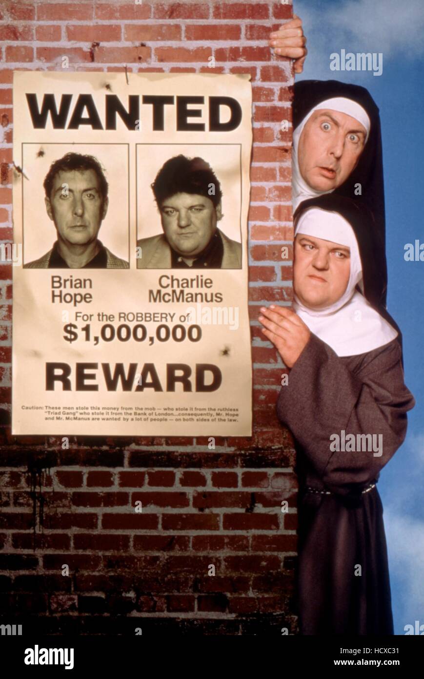 NUNS ON THE RUN, Eric Idle, Robbie Coltrane, 1990, TM and Copyright (c ...