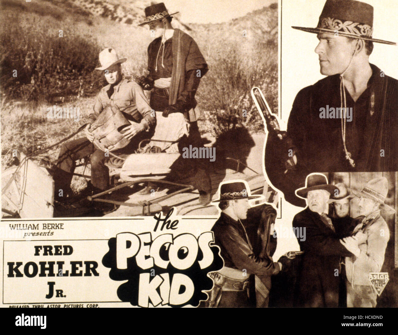 THE PECOS KID, inset from left Hal Taliaferro (aka, Wally Wales), Fred