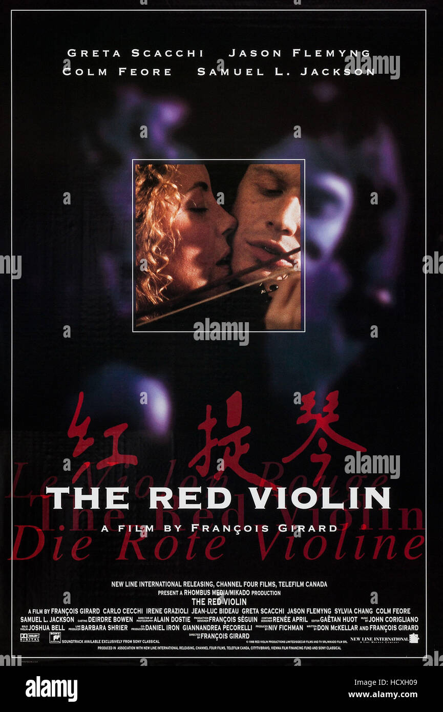 THE RED VIOLIN, (aka LE VIOLON ROUGE), poster art, from left Greta