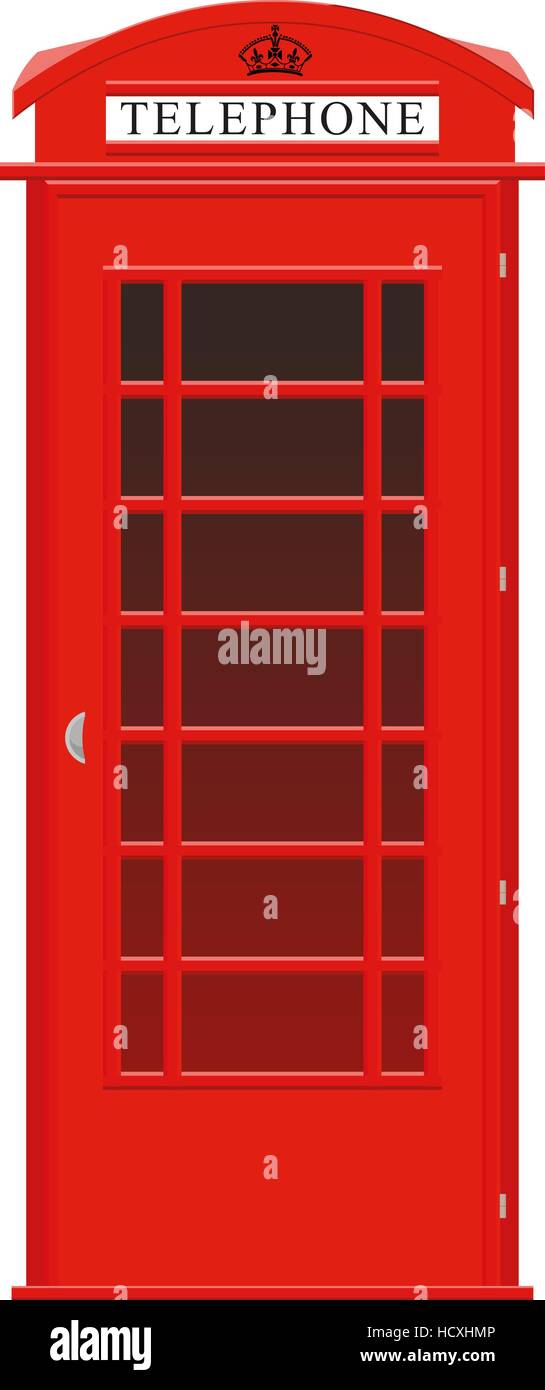 English phone booth Stock Vector