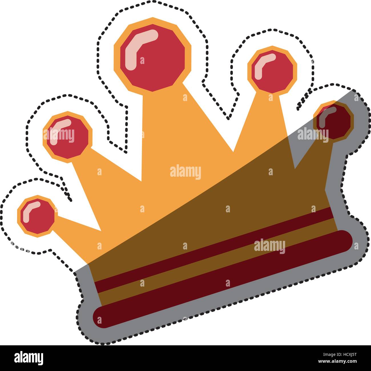 Crown icon. Royal king queen and luxury theme. Isolated design. Vector ...