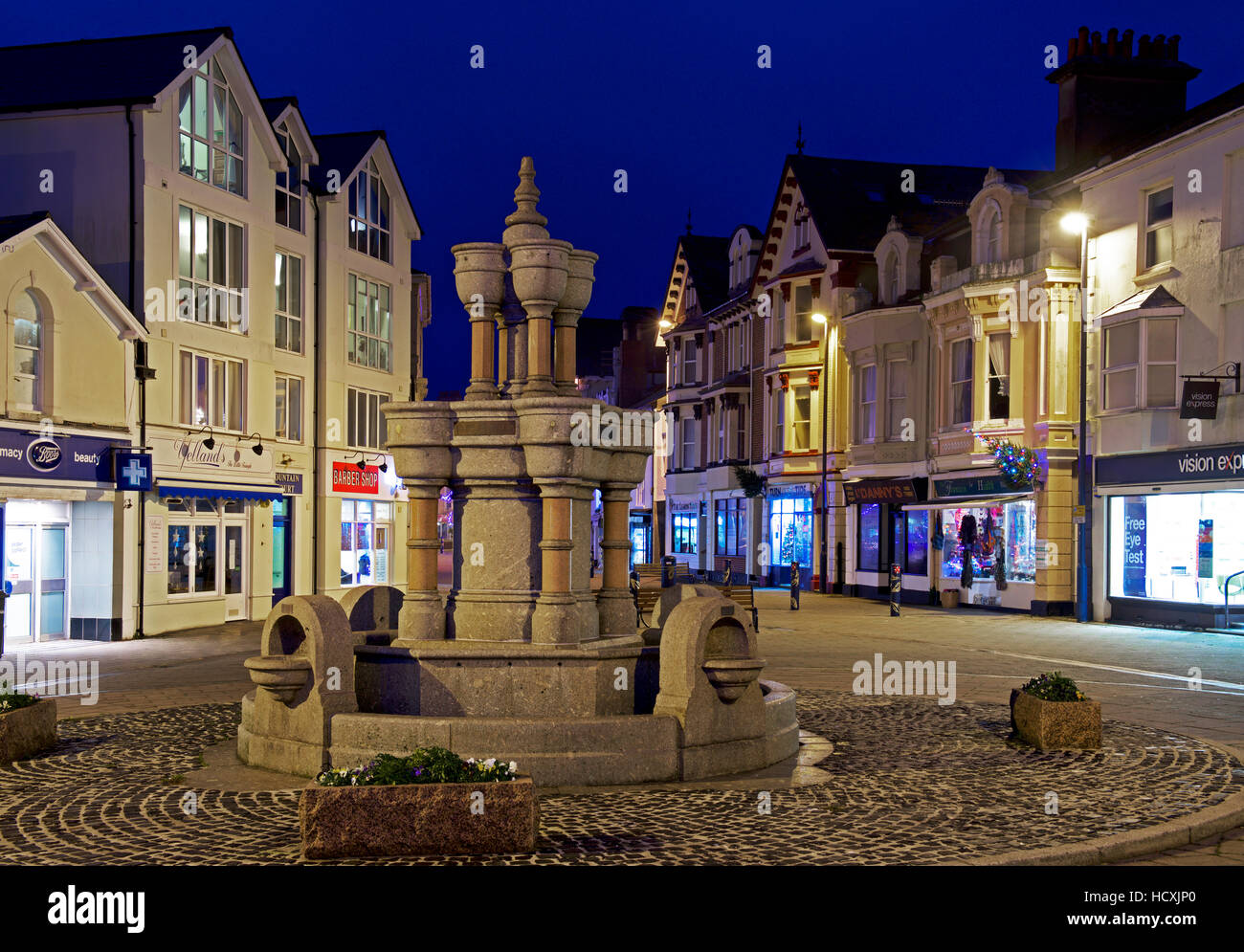 The Triangle, Teignmouth at night, Devon, England UK Stock Photo