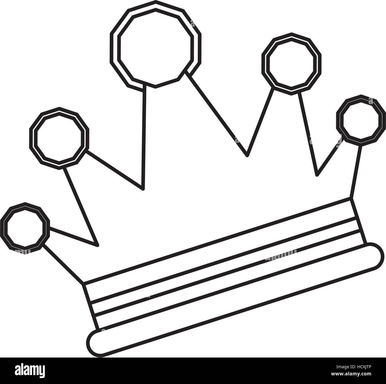 Crown icon. Royal king queen and luxury theme. Isolated design. Vector ...