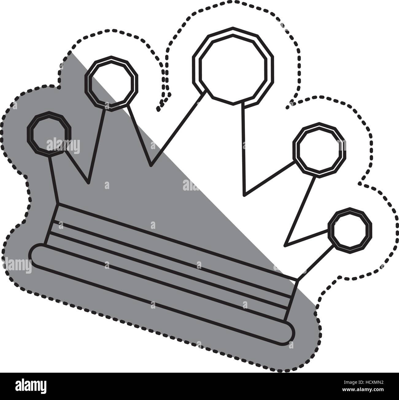 Crown icon. Royal king queen and luxury theme. Isolated design. Vector ...