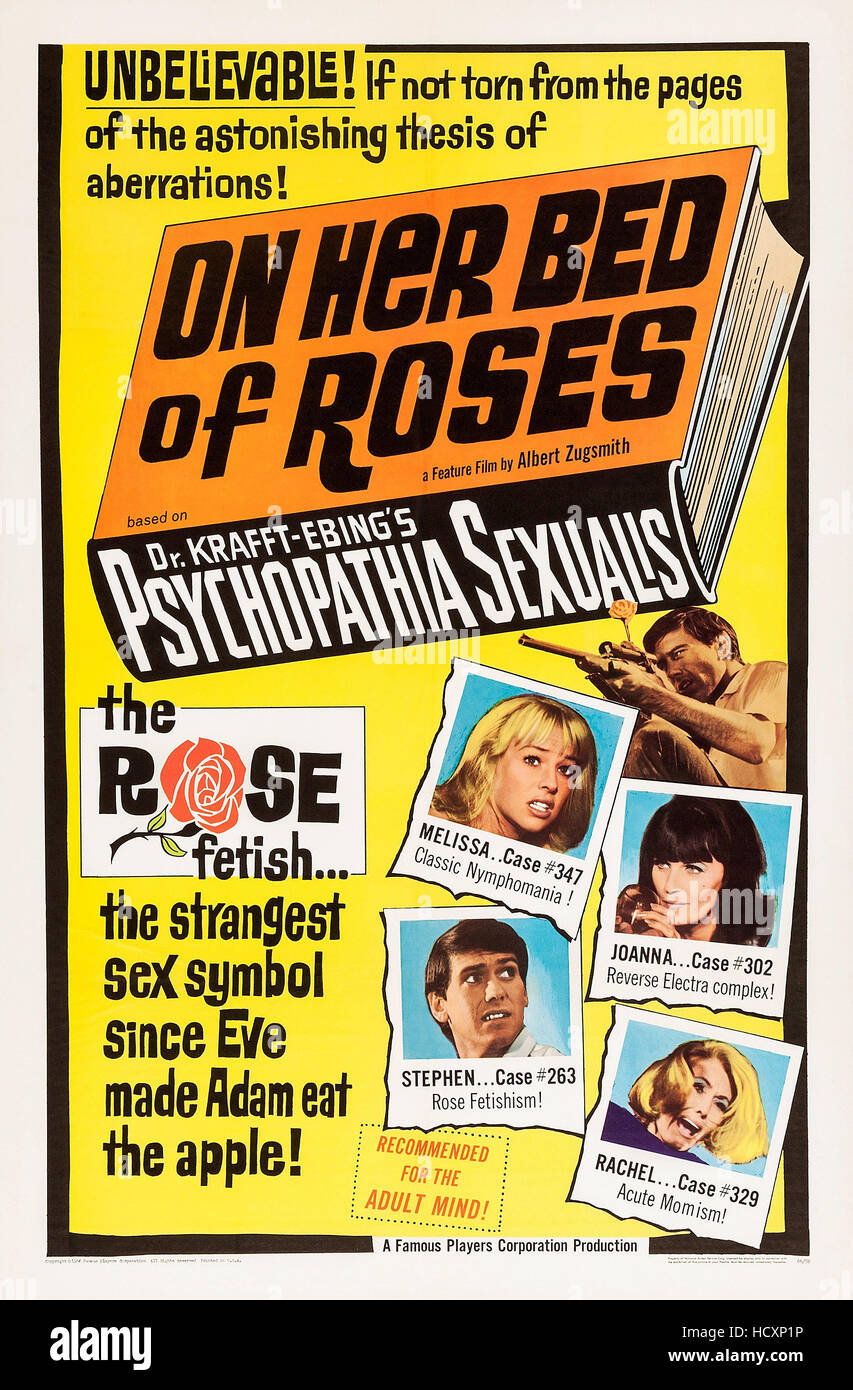 ON HER BED OF ROSES, (aka PSYCHEDELIC SEXUALIS), US poster art