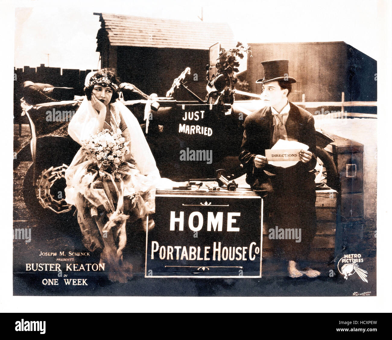 ONE WEEK, Sybil Seely, Buster Keaton, 1920 Stock Photo Alamy