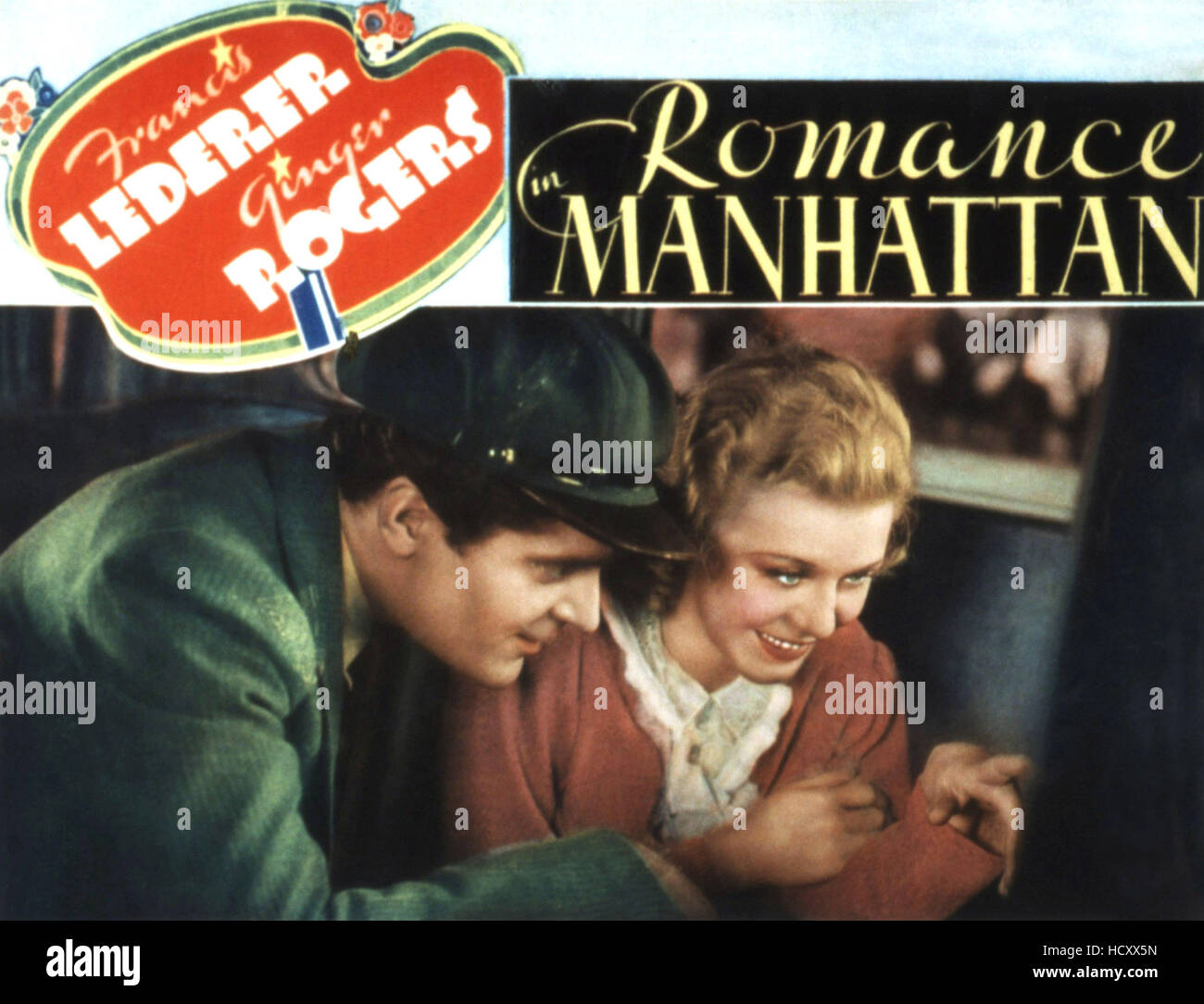 ROMANCE IN MANHATTAN, Francis Lederer, Ginger Rogers, 1935 Stock Photo ...