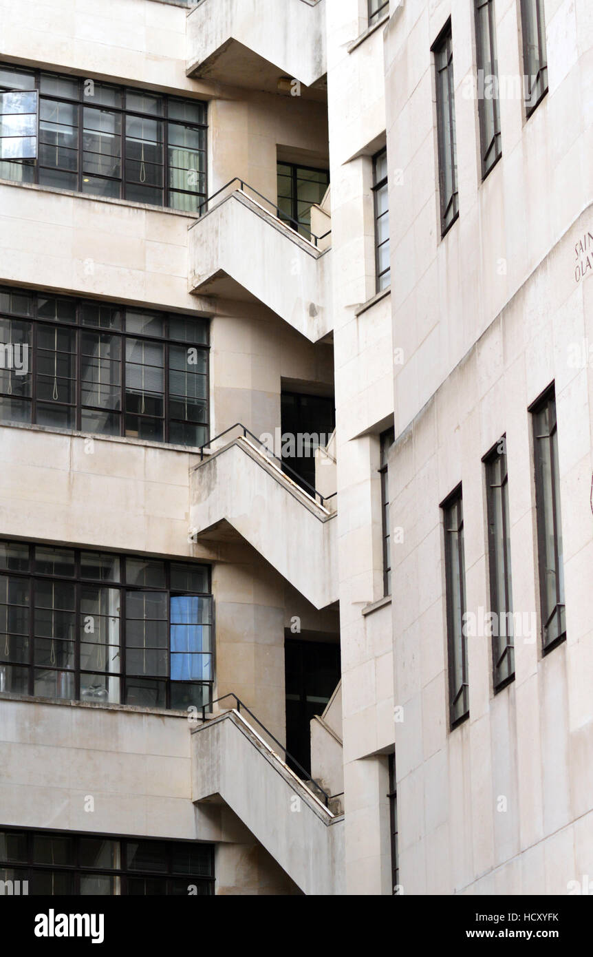 Diagonal staircase in the city Stock Photo