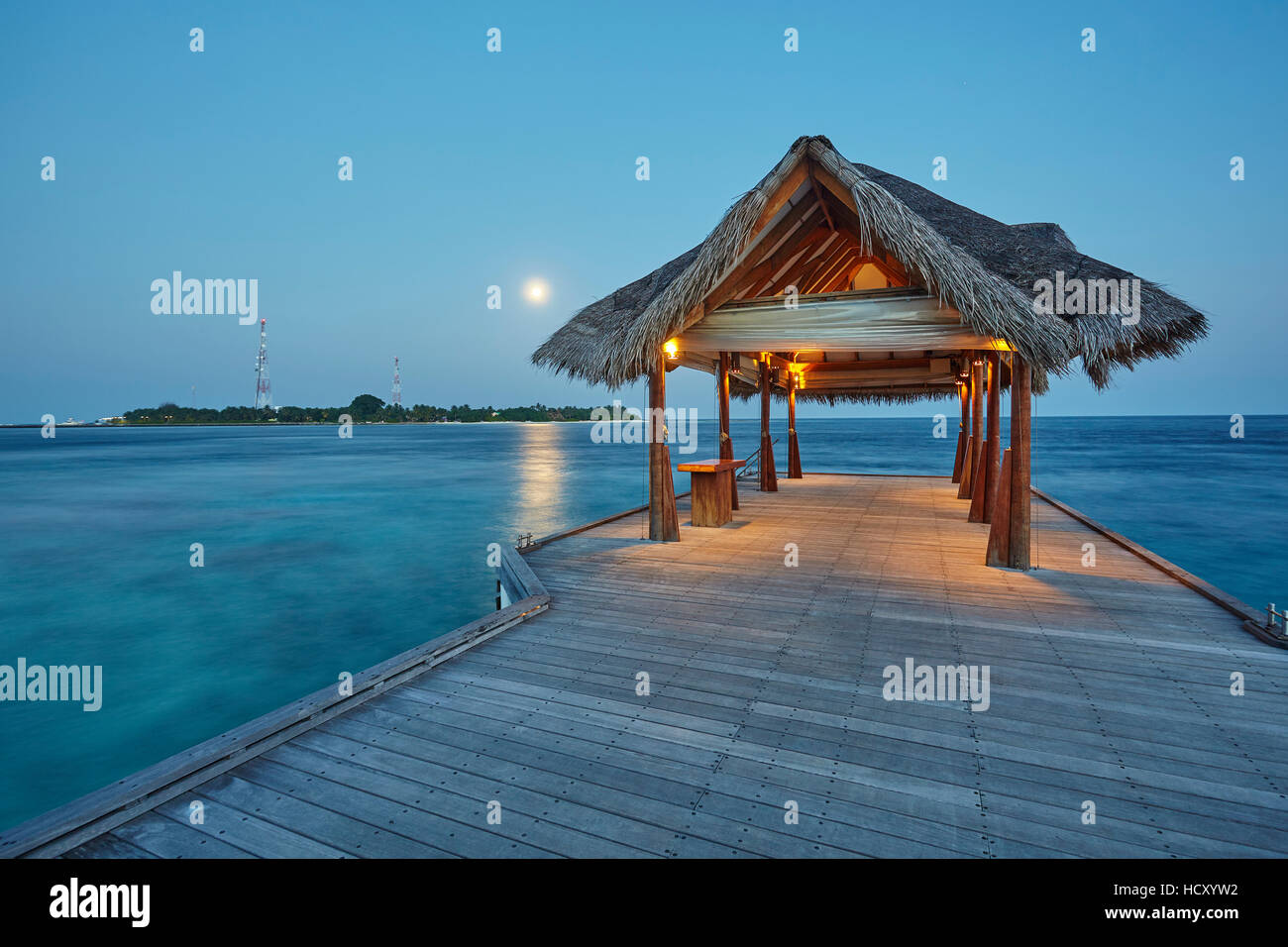 Kuramathi Island, Rasdhoo atoll, Ari atoll, Maldives, Indian Ocean Stock Photo