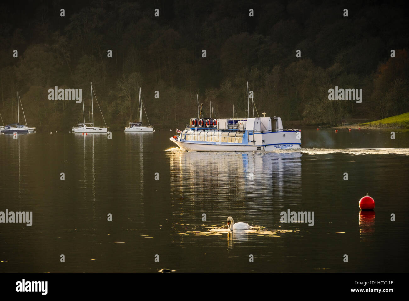 Lake Windermere boats at Bowness on Windermere Stock Photo Alamy