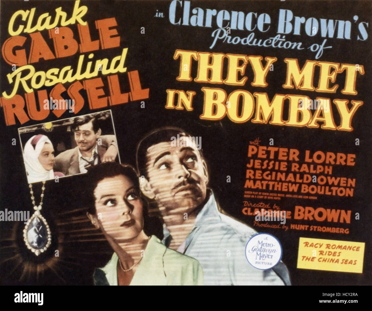 THEY MET IN BOMBAY, Clark Gable, Rosalind Russell, 1941 Stock Photo Alamy